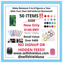 Load image into Gallery viewer, Self-Defense Keychain 40-Item Wholesale Starter Kit