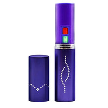 Load image into Gallery viewer, Wholesale (12 Pc) Flashlight Lipstick Stun Gun Women Self Defense Bright Led Flashlight - Rechargeable Battery (Purple X12)