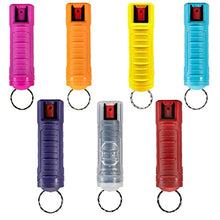 Load image into Gallery viewer, Police Magnum Pepper Spray Keychain Bulk Set- Tactical Self Defense Maximum Strength OC- Safety Key Chains for Women & Men - Made in The USA-7 Pack Rainbow INJ