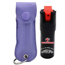 Load image into Gallery viewer, Wholesale Lot (12Pc) Pepper Spray Maximum Strength 1/2 oz Compact Size Police Grade Formula Best Self Defense Tool for Women with Leather Case (Purple (12-Pack))