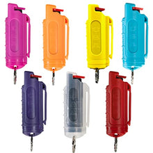 Load image into Gallery viewer, Police Magnum Pepper Spray Keychain Bulk Set- Tactical Self Defense Maximum Strength OC- Safety Key Chains for Women & Men - Made in The USA-7 Pack Rainbow INJ