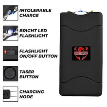 Load image into Gallery viewer, Wholesale Lot (12 Pc) Super Heavy Duty Stun Gun for Self Defense with Bright Led Flashlight, Rechargeable Battery, Nylon Holsters with Belt Loop for Easy Cary (Multi)