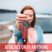 Load image into Gallery viewer, Guard Dog Security Bling-it-On Cute Pepper Spray for Women – Fashionable Key Holder - 16’ (5m) Accurate Spray Range - Self-Defense Accessory Designed for Women (5-Pack (Black/Pink/Red/Blue/Purple))