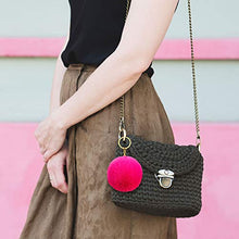 Load image into Gallery viewer, Hicarer 60 Pieces Colorful Poms Keychains Fluffy Ball Faux Fur Keyring for Women (3 Inch)