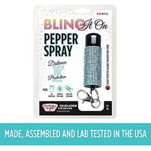 Load image into Gallery viewer, Guard Dog Security Bling-it-On Cute Pepper Spray for Women – Fashionable Key Holder - 16’ (5m) Accurate Spray Range - Self-Defense Accessory Designed for Women (5-Pack (Black/Pink/White/Teal/Purple))