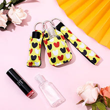 Load image into Gallery viewer, 60 Pieces Travel Bottles Keychain Holder Set, 15 lipstick Holder 15 Keychain Wristlet Lanyard 15 Empty Travel Bottles 15 Travel Bottle Holders for Shampoo Perfume Storage(Fresh Pattern)