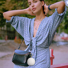 Load image into Gallery viewer, Hicarer 60 Pieces Colorful Poms Keychains Fluffy Ball Faux Fur Keyring for Women (3 Inch)