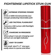 Load image into Gallery viewer, Wholesale (12 Pc) Flashlight Lipstick Stun Gun Women Self Defense Bright Led Flashlight - Rechargeable Battery (Red X12)