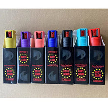 Load image into Gallery viewer, 7pack Pepper Spray Keychain for Women Self Defense, 20mL Pepper Spray Bulk Pack, Max Strength 10-Foot (3 M) Range