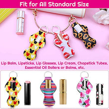 Load image into Gallery viewer, 40Pcs Lip Balm Holder Chapstick Keychain Holder Bulk for Lipstick, Chapstick, Lip Balm (Multicolor Colors)