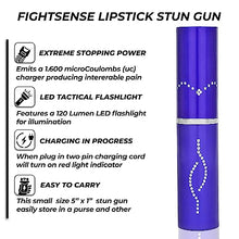 Load image into Gallery viewer, Wholesale (12 Pc) Flashlight Lipstick Stun Gun Women Self Defense Bright Led Flashlight - Rechargeable Battery (Purple X12)