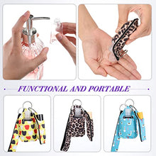 Load image into Gallery viewer, 60 Pieces Travel Bottles Keychain Holder Set, 15 lipstick Holder 15 Keychain Wristlet Lanyard 15 Empty Travel Bottles 15 Travel Bottle Holders for Shampoo Perfume Storage(Fresh Pattern)