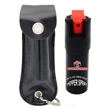 Load image into Gallery viewer, Wholesale Lot (12Pc) Pepper Spray Maximum Strength 1/2 oz Compact Size Police Grade Formula Best Self Defense Tool for Women with Leather Case (Black (12-Pack))