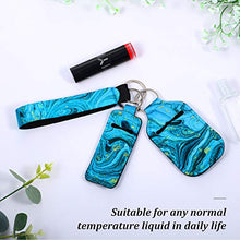 Load image into Gallery viewer, 20 Pieces Travel Bottle Keychain Holders Set, Includes 5 Lipstick Holder 5 Keychain Wristlet Lanyards 5 Lipstick Holder Keychain 5 Plastic Empty Bottles for Liquid Lotion Toiletry (Shimmery Marble)