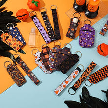 Load image into Gallery viewer, 60 Pieces Travel Bottles Keychain Holder Set, 15 lipstick Holder 15 Keychain Wristlet Lanyard 15 Empty Travel Bottles 15 Travel Bottle Holders for Shampoo Perfume Storage(Horrible Style)