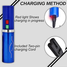 Load image into Gallery viewer, Wholesale (12 Pc) Flashlight Lipstick Stun Gun Women Self Defense Bright Led Flashlight - Rechargeable Battery (Blue X12)