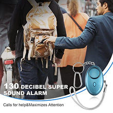 Load image into Gallery viewer, 16 Pack Safe Sound Personal Alarm, Emergency Safety Alarm 130 dB Security Alarm Keychain Personal Safety Devices with LED Light Buckle Key Chain for Women Self Defense, Kids Elderly, 16 Color