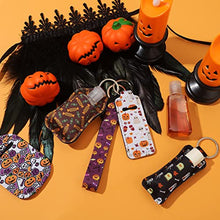 Load image into Gallery viewer, 60 Pieces Travel Bottles Keychain Holder Set, 15 lipstick Holder 15 Keychain Wristlet Lanyard 15 Empty Travel Bottles 15 Travel Bottle Holders for Shampoo Perfume Storage(Horrible Style)