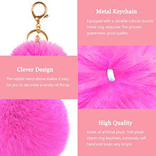 Load image into Gallery viewer, 20 Pcs Faux Fur Ball Pom Poms Keychains for Handbag Purse Fluffy Ball (With Lobster Buckle)
