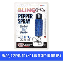 Load image into Gallery viewer, Guard Dog Security Bling-it-On Cute Pepper Spray for Women – Fashionable Key Holder - 16’ (5m) Accurate Spray Range - Self-Defense Accessory Designed for Women (5-Pack (Black/Pink/Red/Blue/Purple))