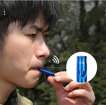 Load image into Gallery viewer, 100 Pieces Emergency Whistle with Keychain Aluminum Whistle Survival Whistle Key Chain for Camping Hiking Boating Hunting Fishing