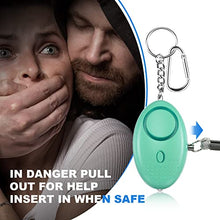 Load image into Gallery viewer, 16 Pack Safe Sound Personal Alarm, Emergency Safety Alarm 130 dB Security Alarm Keychain Personal Safety Devices with LED Light Buckle Key Chain for Women Self Defense, Kids Elderly, 16 Color