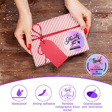 Load image into Gallery viewer, 1120 Pieces Thank You Cards and Stickers Set, Include 120 Thank You Business Card 1000 Thank You Roll Labels Thank You for Supporting My Small Business Stickers Cards Package Insert(Holographic Style)