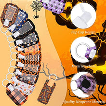 Load image into Gallery viewer, 60 Pieces Travel Bottles Keychain Holder Set, 15 lipstick Holder 15 Keychain Wristlet Lanyard 15 Empty Travel Bottles 15 Travel Bottle Holders for Shampoo Perfume Storage(Horrible Style)