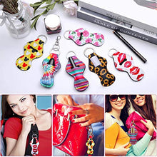Load image into Gallery viewer, 40Pcs Lip Balm Holder Chapstick Keychain Holder Bulk for Lipstick, Chapstick, Lip Balm (Multicolor Colors)