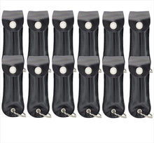 Load image into Gallery viewer, Wholesale Lot (12Pc) Pepper Spray Maximum Strength 1/2 oz Compact Size Police Grade Formula Best Self Defense Tool for Women with Leather Case (Black (12-Pack))