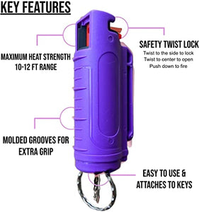 5pack Pepper Spray for Women Self Defense, 20mL Pepper Spray Keychain Bulk Pack