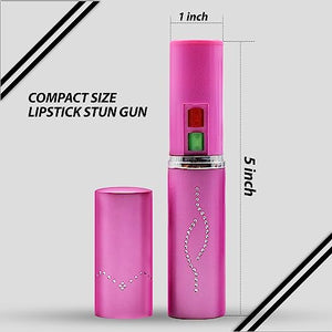 Wholesale (12 Pc) Flashlight Lipstick Stun Gun Women Self Defense Bright Led Flashlight - Rechargeable Battery (Pink X12)