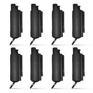 Quick Action Pepper Spray Keychain - Maximum Strength MC 1.44, Pepper Spray Range up to 16 ft, Made in USA by Guard Dog (Black (8 Pack))