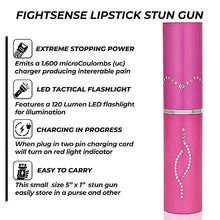 Load image into Gallery viewer, Wholesale (12 Pc) Flashlight Lipstick Stun Gun Women Self Defense Bright Led Flashlight - Rechargeable Battery (Pink X12)

