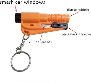 6PCS Window Breaker Key Ring Cutter Portable Glass Breaker Car Emergency Escape Tool