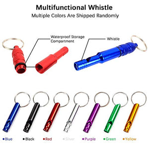 LZYMSZ 36 PCS Extra Loud Aluminum Whistle with Key Chain, 3 Sizes Emergency Situations Survival Whistle Key Ring for Sports Running Training Camping Hiking Outdoor Multiple Colors