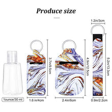 Load image into Gallery viewer, 20 Pieces Travel Bottle Keychain Holders Set, Includes 5 Lipstick Holder 5 Keychain Wristlet Lanyards 5 Lipstick Holder Keychain 5 Plastic Empty Bottles for Liquid Lotion Toiletry (Shimmery Marble)
