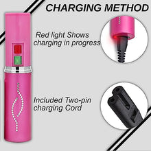 Load image into Gallery viewer, Wholesale (12 Pc) Flashlight Lipstick Stun Gun Women Self Defense Bright Led Flashlight - Rechargeable Battery (Pink X12)
