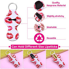 Load image into Gallery viewer, 40Pcs Lip Balm Holder Chapstick Keychain Holder Bulk for Lipstick, Chapstick, Lip Balm (Multicolor Colors)
