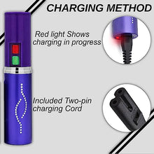 Load image into Gallery viewer, Wholesale (12 Pc) Flashlight Lipstick Stun Gun Women Self Defense Bright Led Flashlight - Rechargeable Battery (Purple X12)
