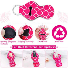 Load image into Gallery viewer, 30Pcs Lip Balm Holder with 30 Sets Keyring Clips for Lipstick, Chapstick, Lip Balm (Assorted Colors)
