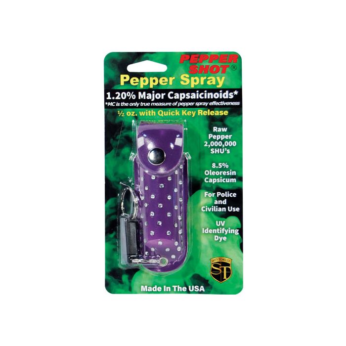 Purple Rhinestone Pepper Spray